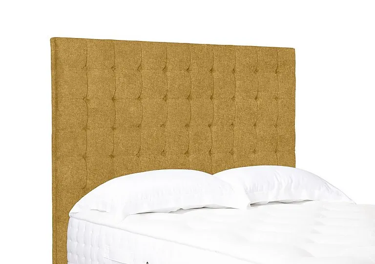Artisan Collection Dot High Floor Standing Headboard - Single - Tweed Mustard