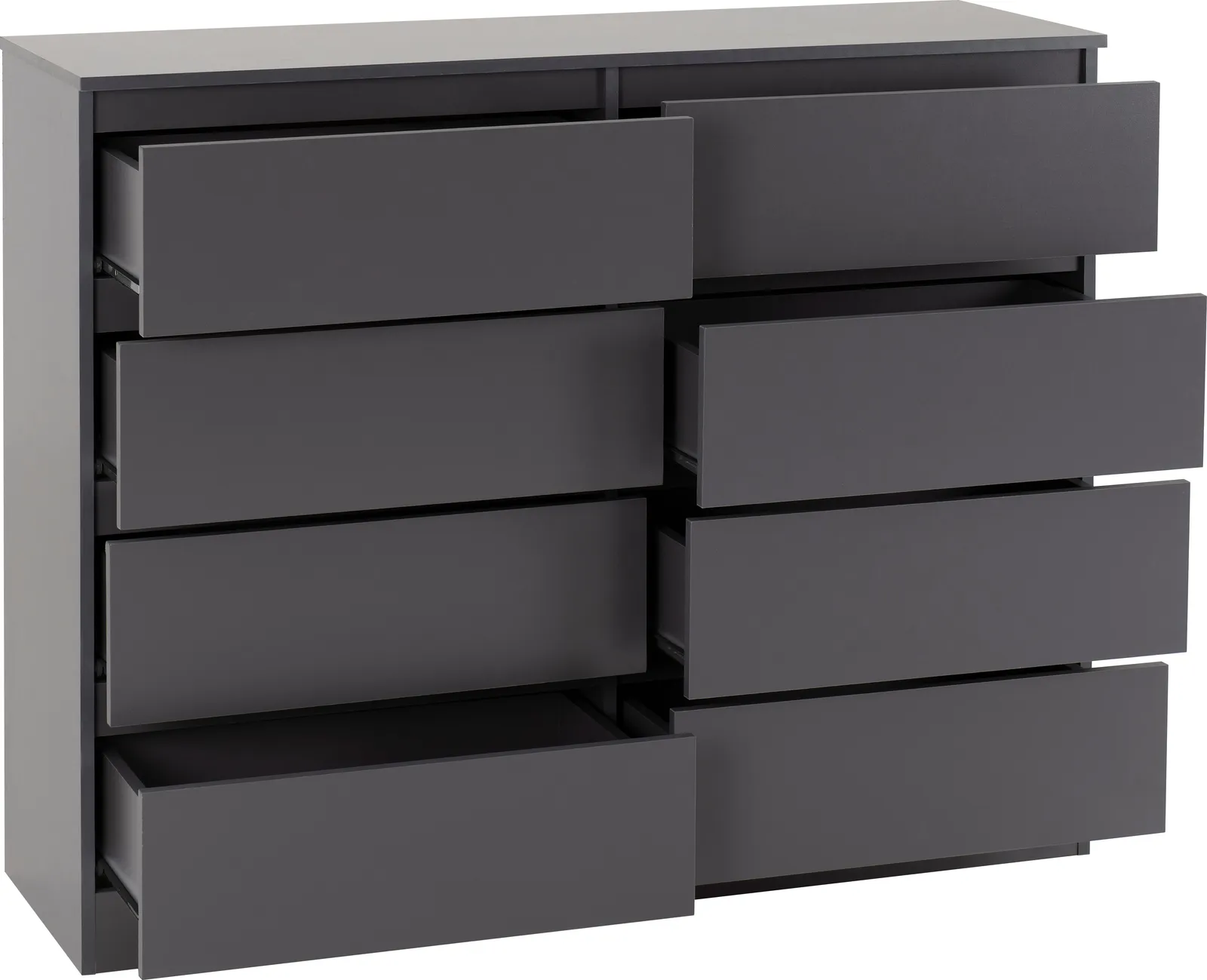 Seconique Malvern 8 Drawer Chest in Grey 4
