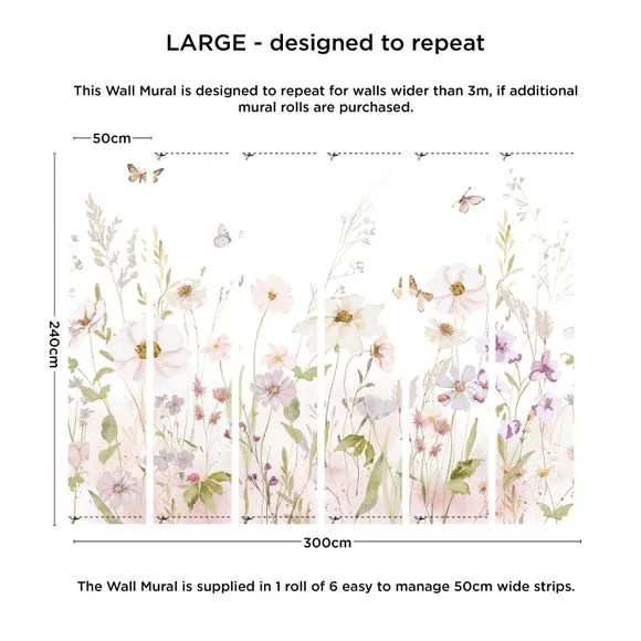 Floral Meadow Mural 4