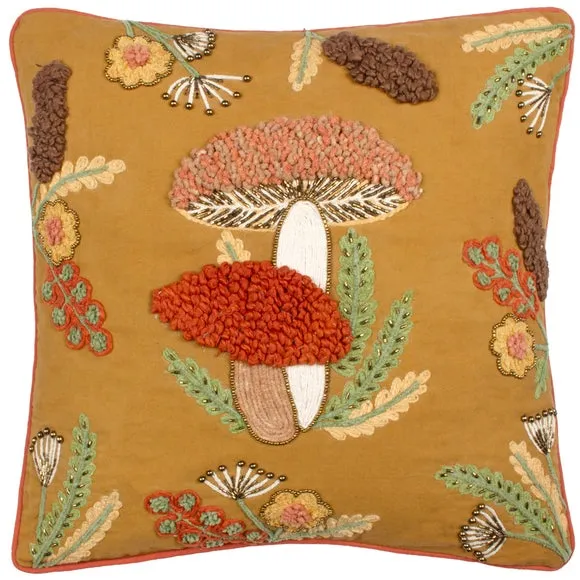 Mushroom Dell Square Cushion 3