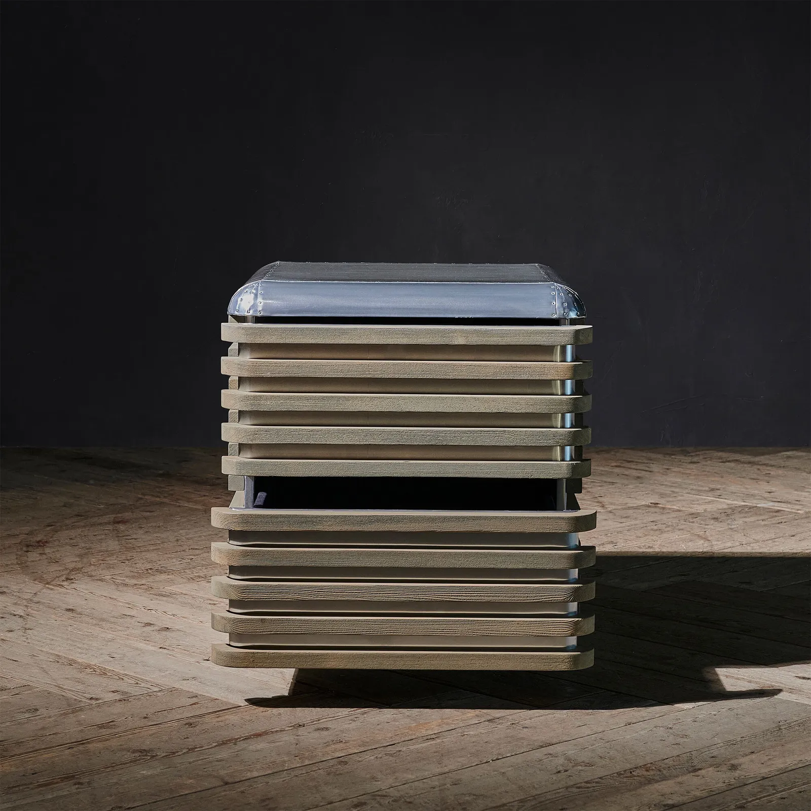 Timothy Oulton Castaway Side Table, Silver Metal | Barker & Stonehouse 2
