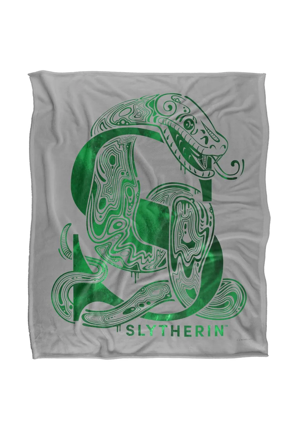 Harry Potter Slytherin S Logo Officially Licensed Silky Touch Super Soft Throw Blanket 152x127 cm in White