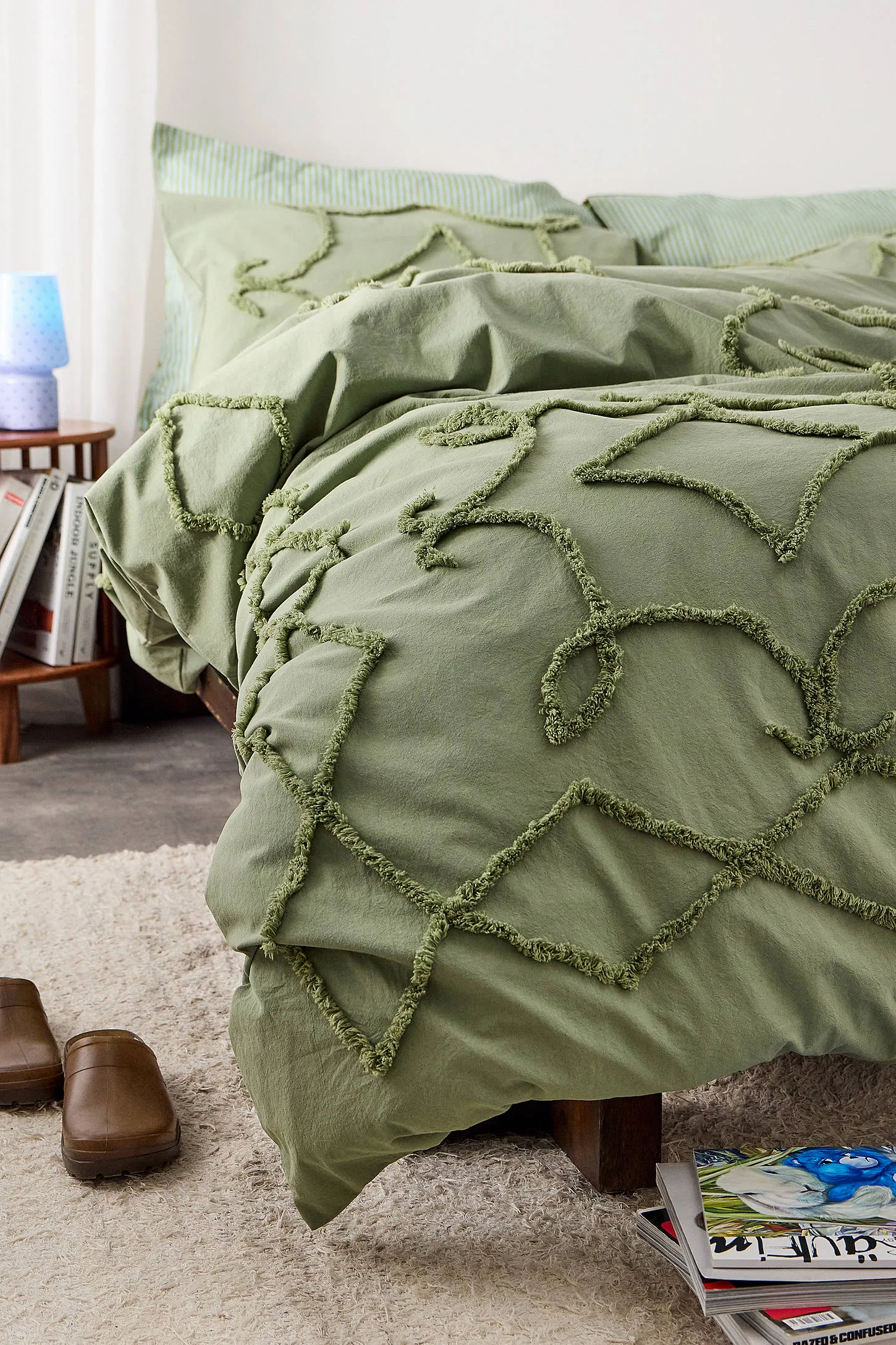 Khaki Acacia Tufted Duvet Set - Khaki 5