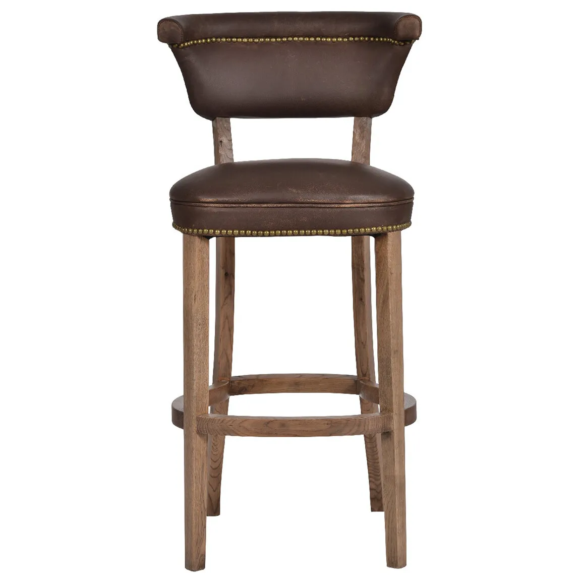 Timothy Oulton Angeles Barstool, Brown Leather | Barker & Stonehouse 3
