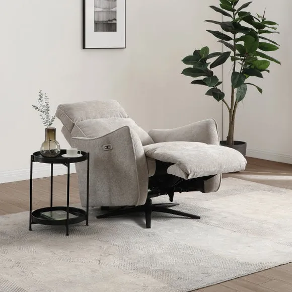 Emil Chenille Recliner Swivel Chair 3