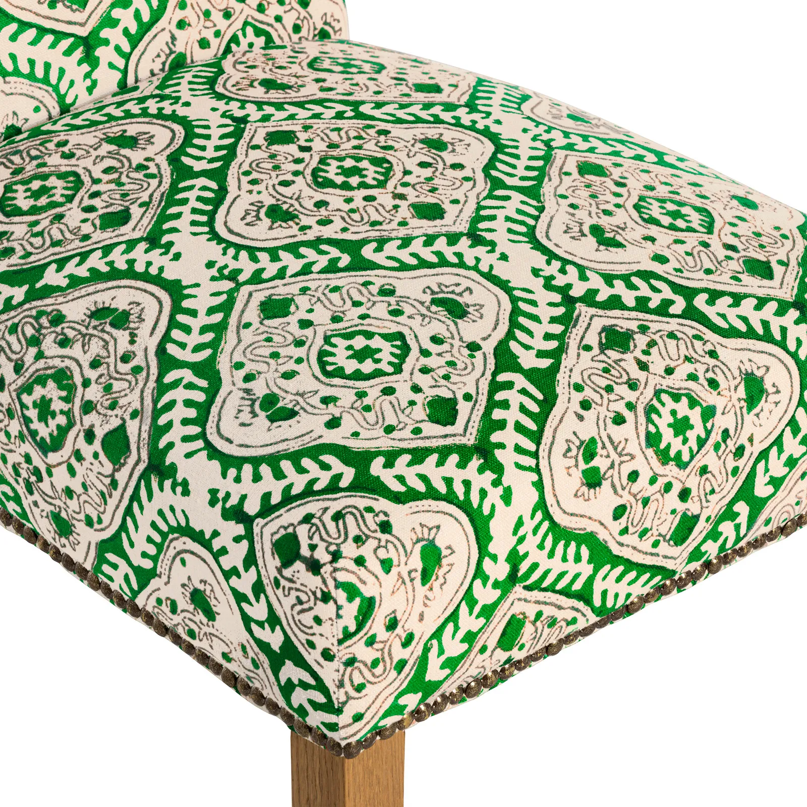 Gable X Linwood Dining Chair, Green Fabric | Barker & Stonehouse 4
