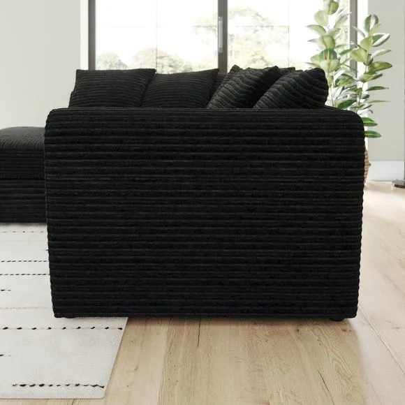 Blake Horizontal Jumbo Cord Corner Chaise Sofa 2