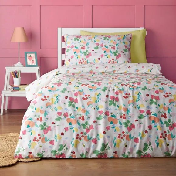 Catherine Lansfield Fruity Friends Quilt Cover and Pillowcase Set 1