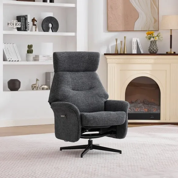 Turiff Manual Recline Swivel Chair and Footstool 2