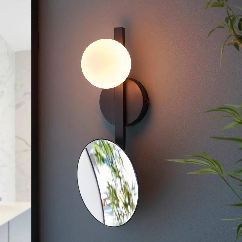 Netlighting 'RIOMAGGIORE' Non Dimmable Contemporary Bathroom Metal Wall Lamp in Black 2