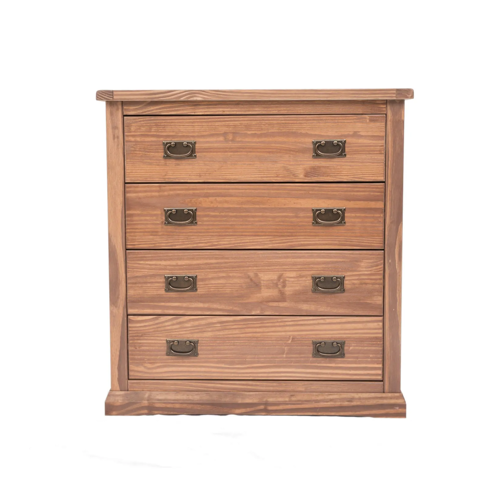 Cabinet Bits Tirolo 4 Drawer Chest of Drawers Bras Drop Handle in Brown 2