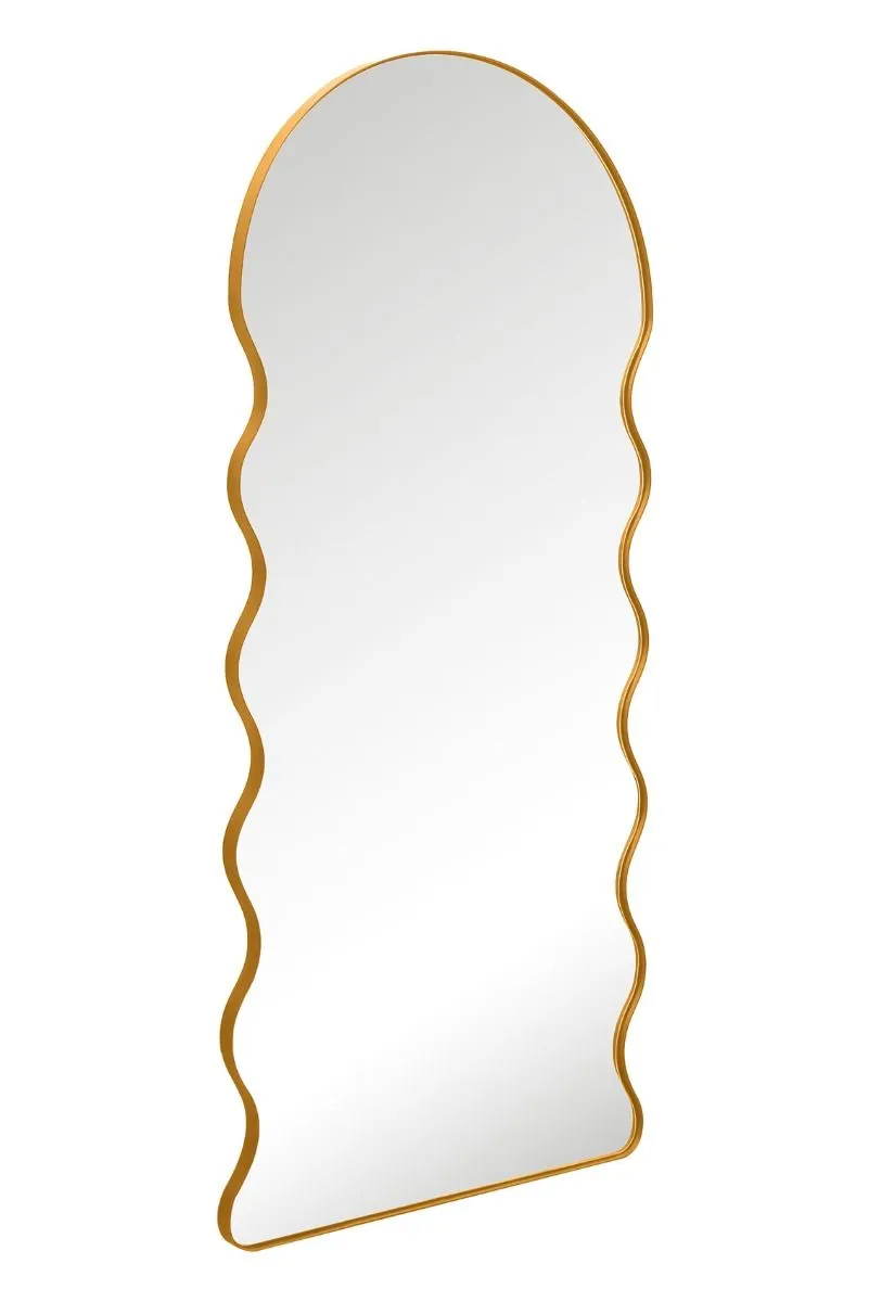 MirrorOutlet New Gold Metal Dome Arch Topped Wall Mirror 71" X 31" (180CM X 80CM) 6