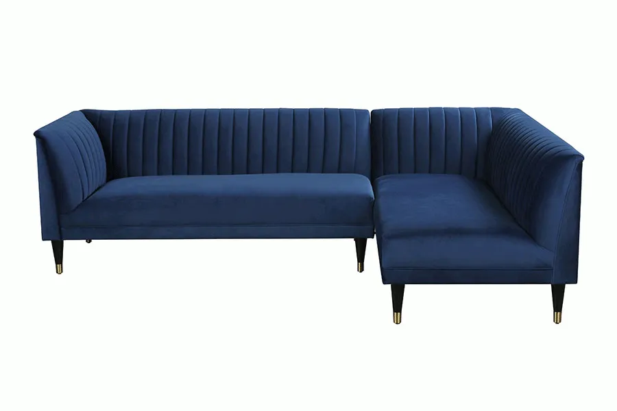 Baxter Right Hand Corner Sofa – Navy Blue