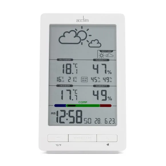 Acctim Skyler 6-in-1 Barometric Weather Station Clock