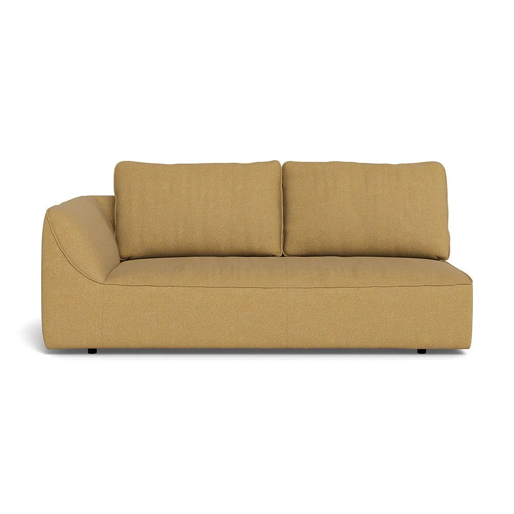 Heal's Morven Left Hand Facing 3 Seater Unit Boucle Tweed Citrine Black Feet