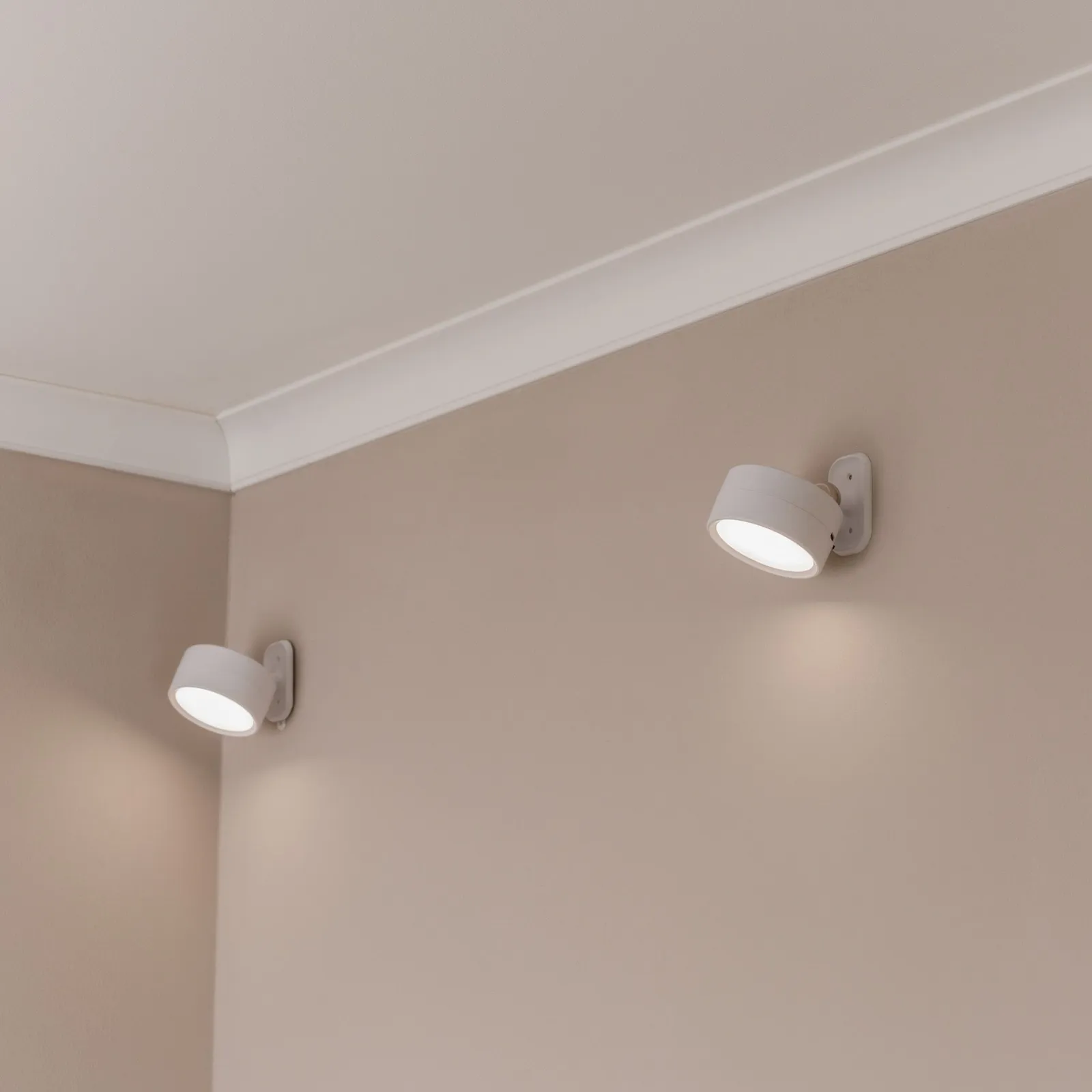 ValueLights Marshall Set of 2 Rechargeable Easy Fit 360 RGB Spotlight Light Fittings in White