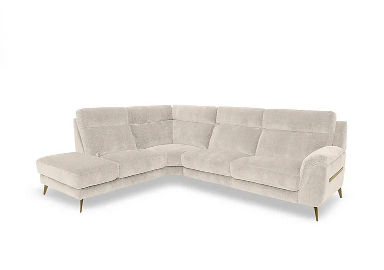 Eclipse Fabric Left Hand Facing Corner Sofa with Chaise End Storage