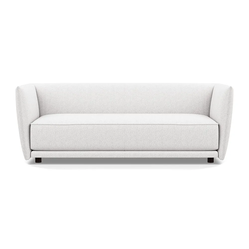 Heal's Valley 3 Seater Sofa Loop Boucle Polar Walnut Stain Feet