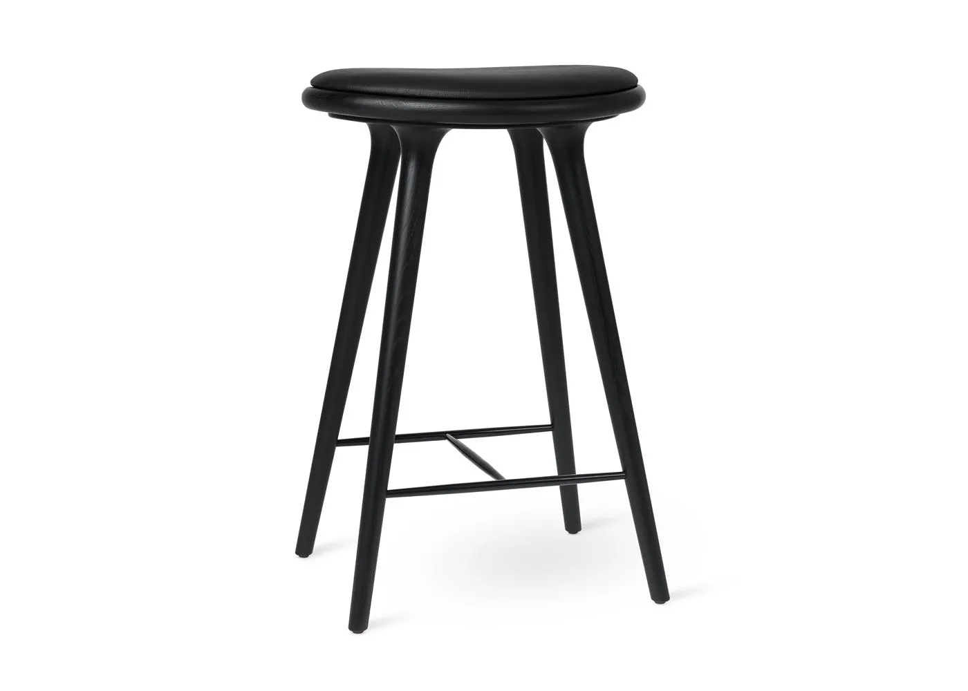 Mater High Stool H69cm Black Stained Beech