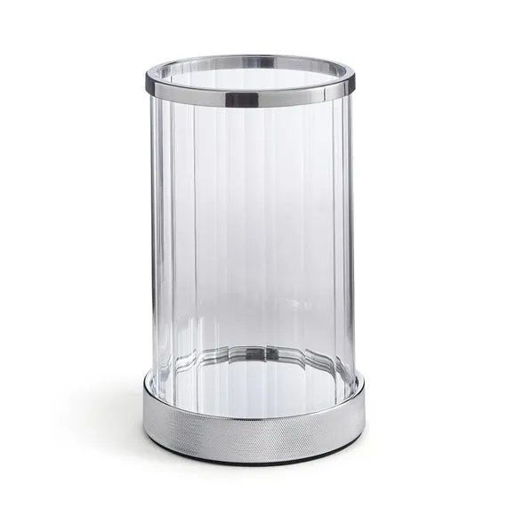 Hotel Chrome Hurricane Candle Holder 3