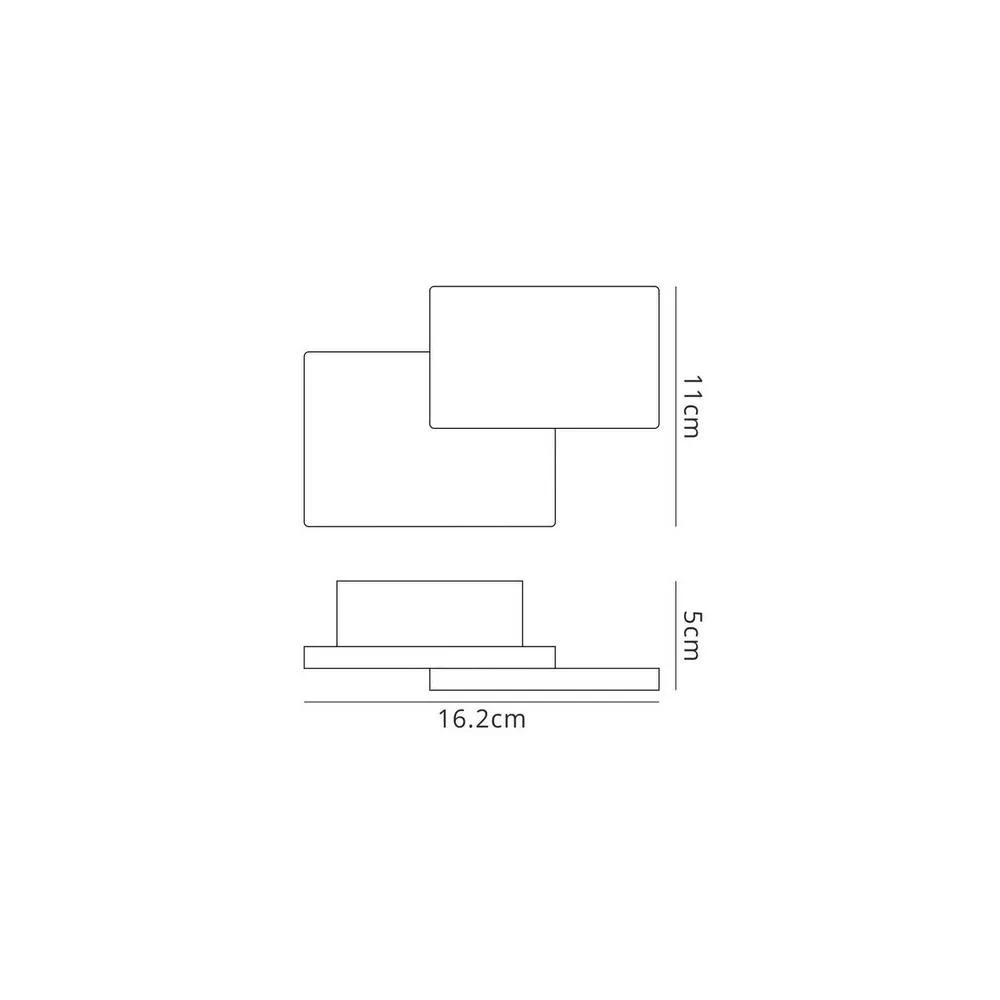 Netlighting Fusion Wall Light Rectangles 5W LED 3000K Matt White 285lm 2