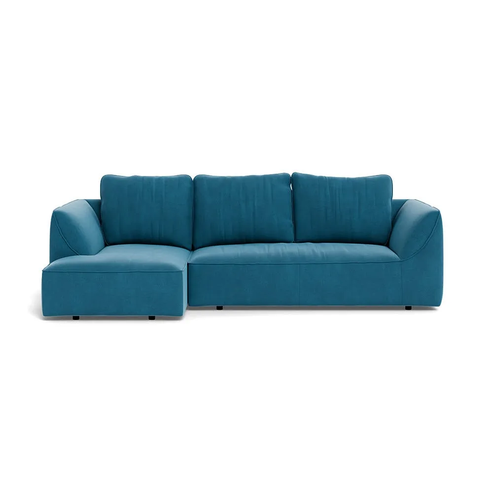 Heal's Morven Left Hand Facing Corner Chaise Sofa Smart Velvet Ocean 1