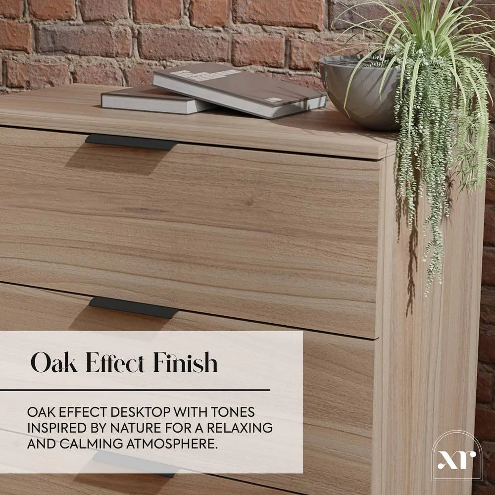 X Rocker Denver Chest Of 3 Drawers With LED App Control Lights in Light Oak 6