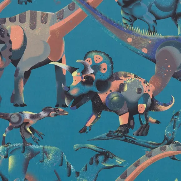Age of Dinosaurs Blackout Blue Roller Blind 2