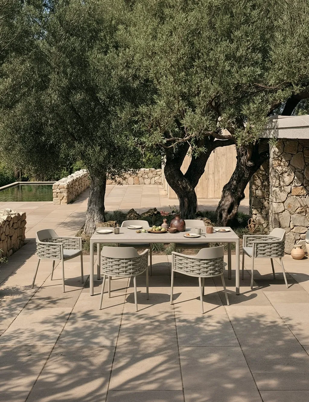 Royalcraft Olma 6 Seater Garden Dining Set Grey