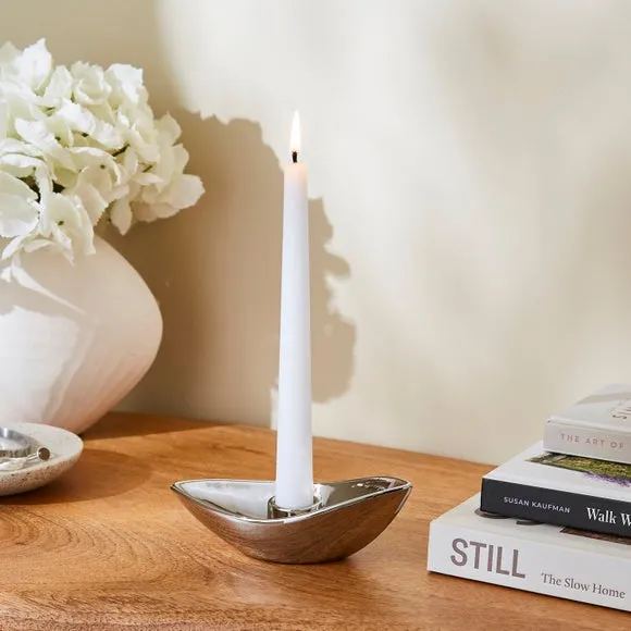 Hotel Chrome Taper Candlestick Holder 1