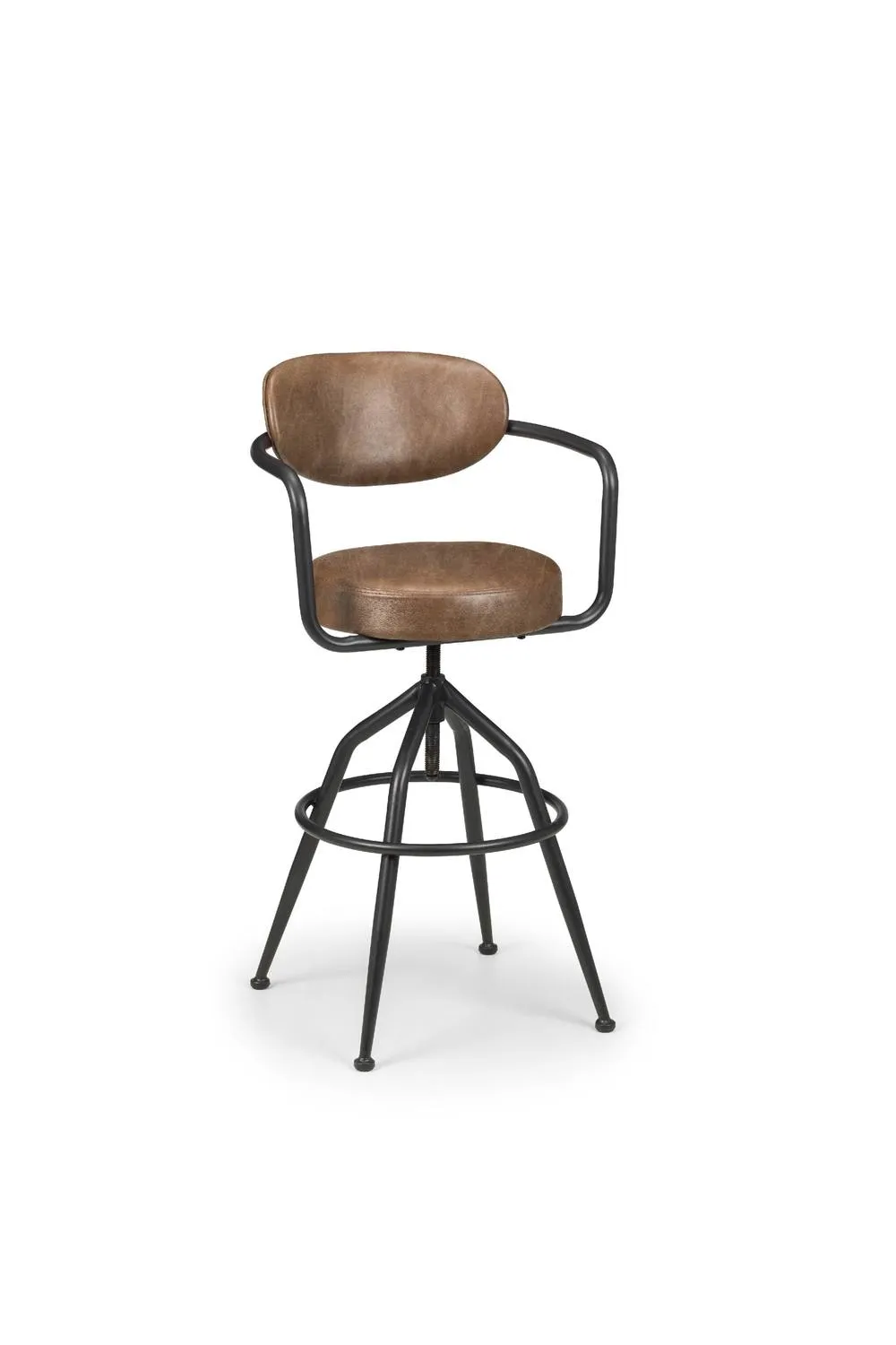 Julian Bowen Barbican Upholstered Bar Stool in Brown 3
