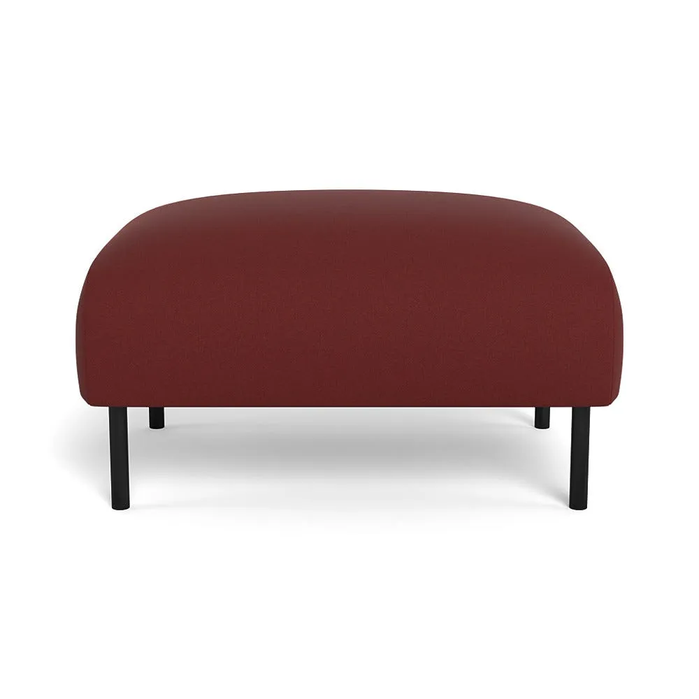 Heal's Alto Ottoman Capelo Linen-Cotton Etruscan Red Black Feet 1