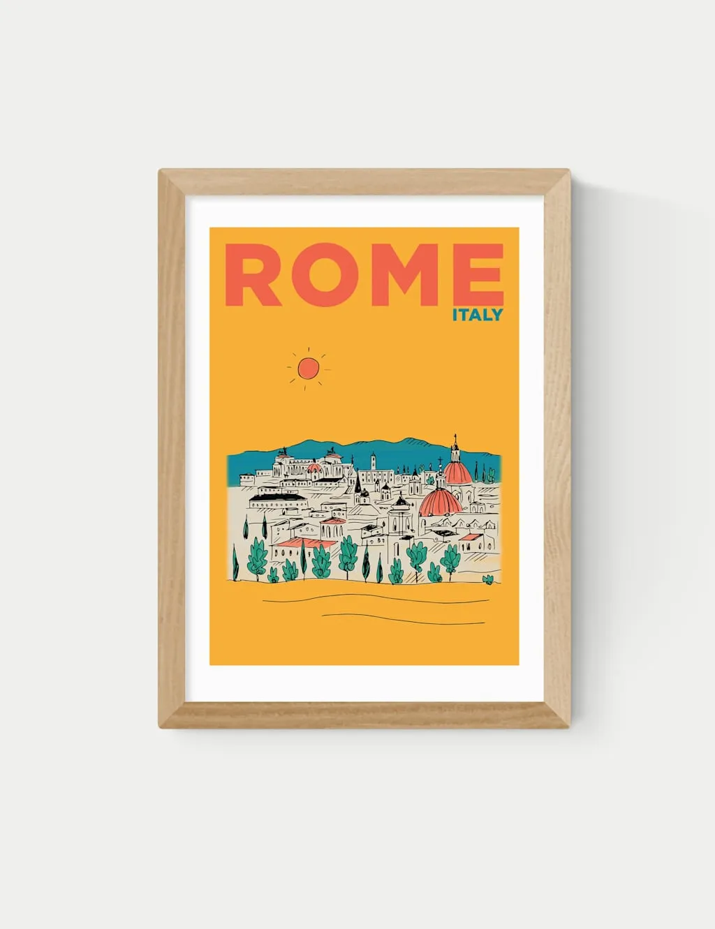 East End Prints Rome Framed Art Natural