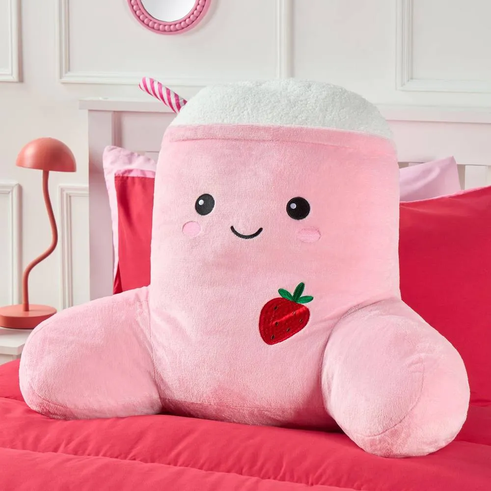 OHS Molly the Milkshake Cuddle Cushion Novelty Reading Pillow in Pink