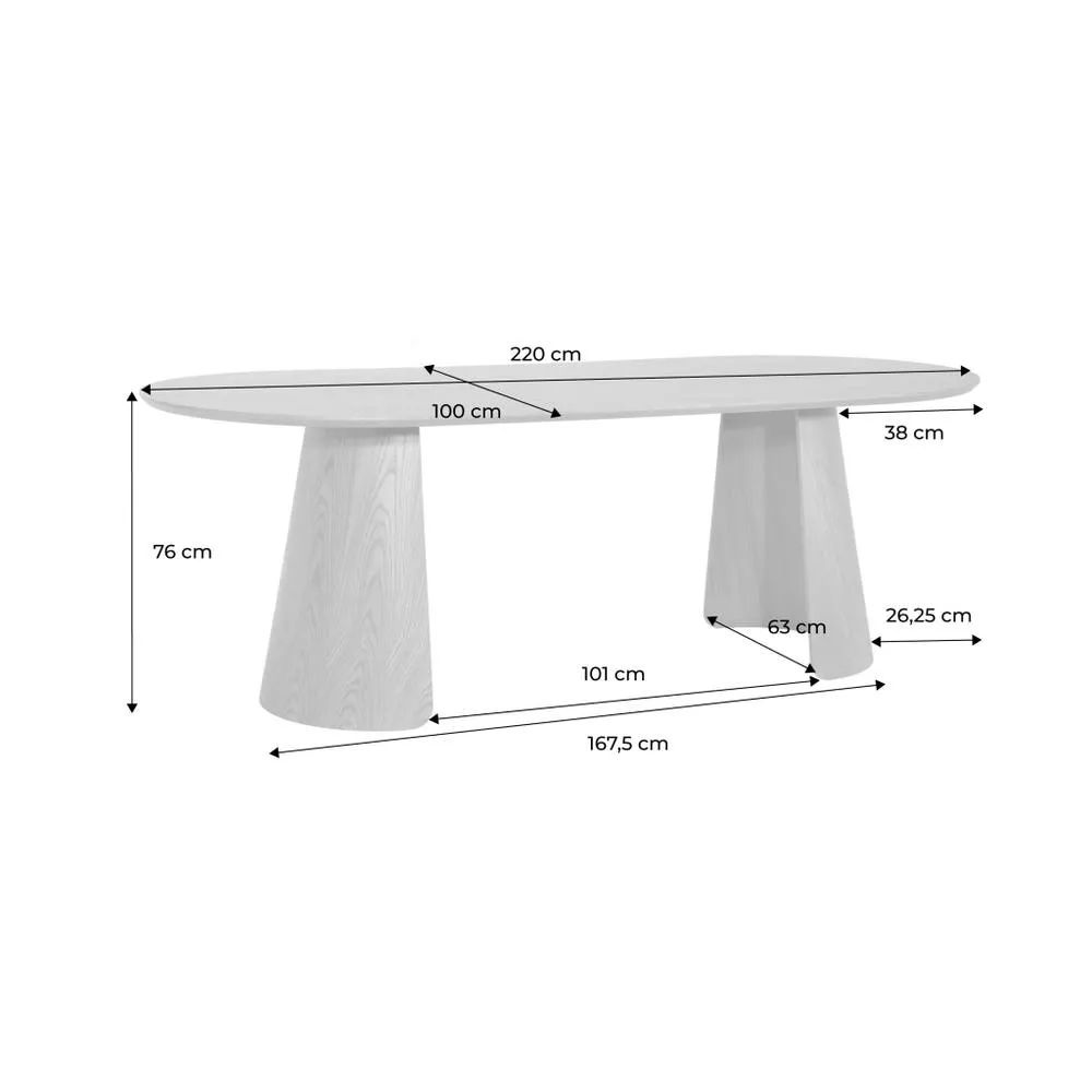sweeek Oblong dining table for 8 people wood decor in Dark Brown 6