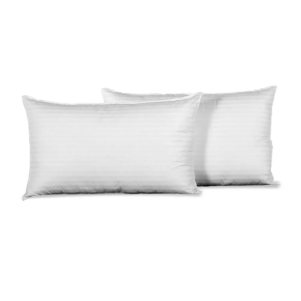 Rest Relax Set of 2 Pure Luxury Pillows, Hollow Fibre, Soft Cover for Deep Sleep in White