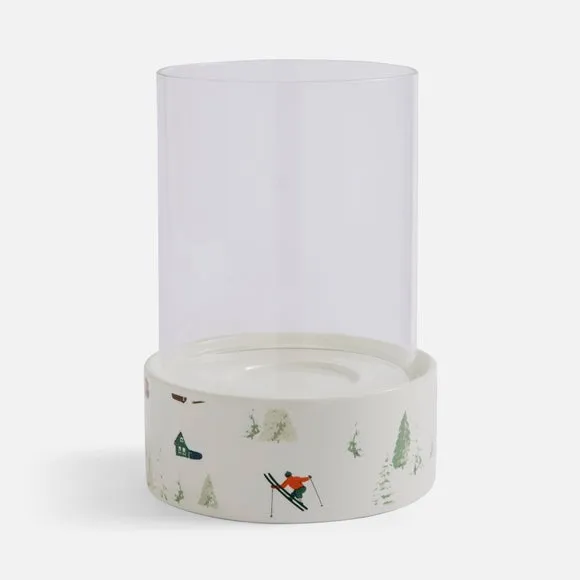 Alpine Scene Hurricane Candle Holder 3