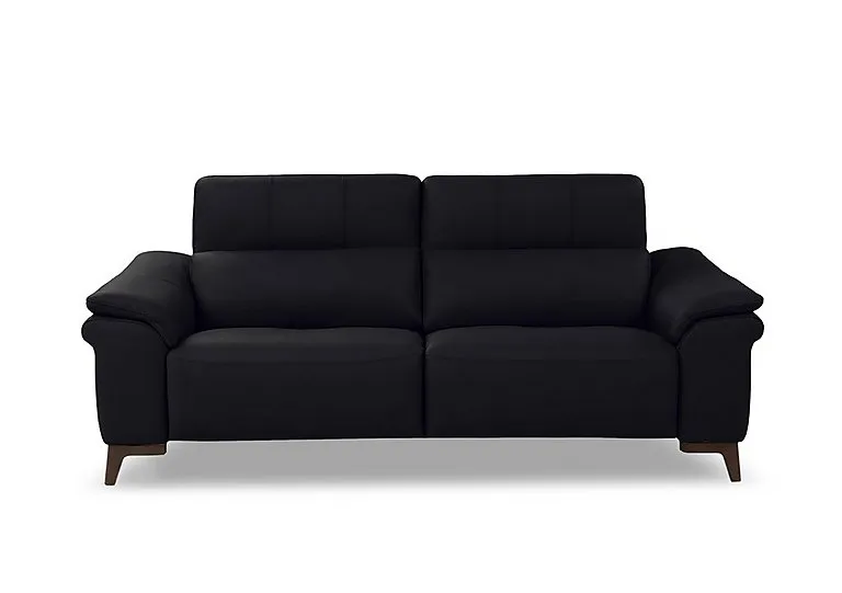 Marconi 3 Seater Leather Sofa - Torello Nero - Sofas and Armchairs - In Time for Christmas