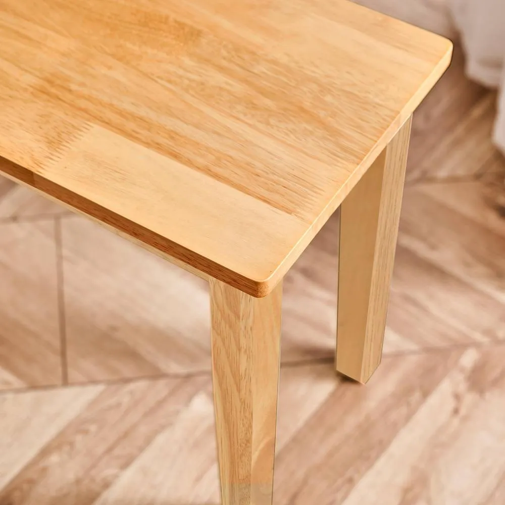 FurnitureboxUK Tenby Oak Effect Solid Wood Large Dining Bench in Light Brown 4