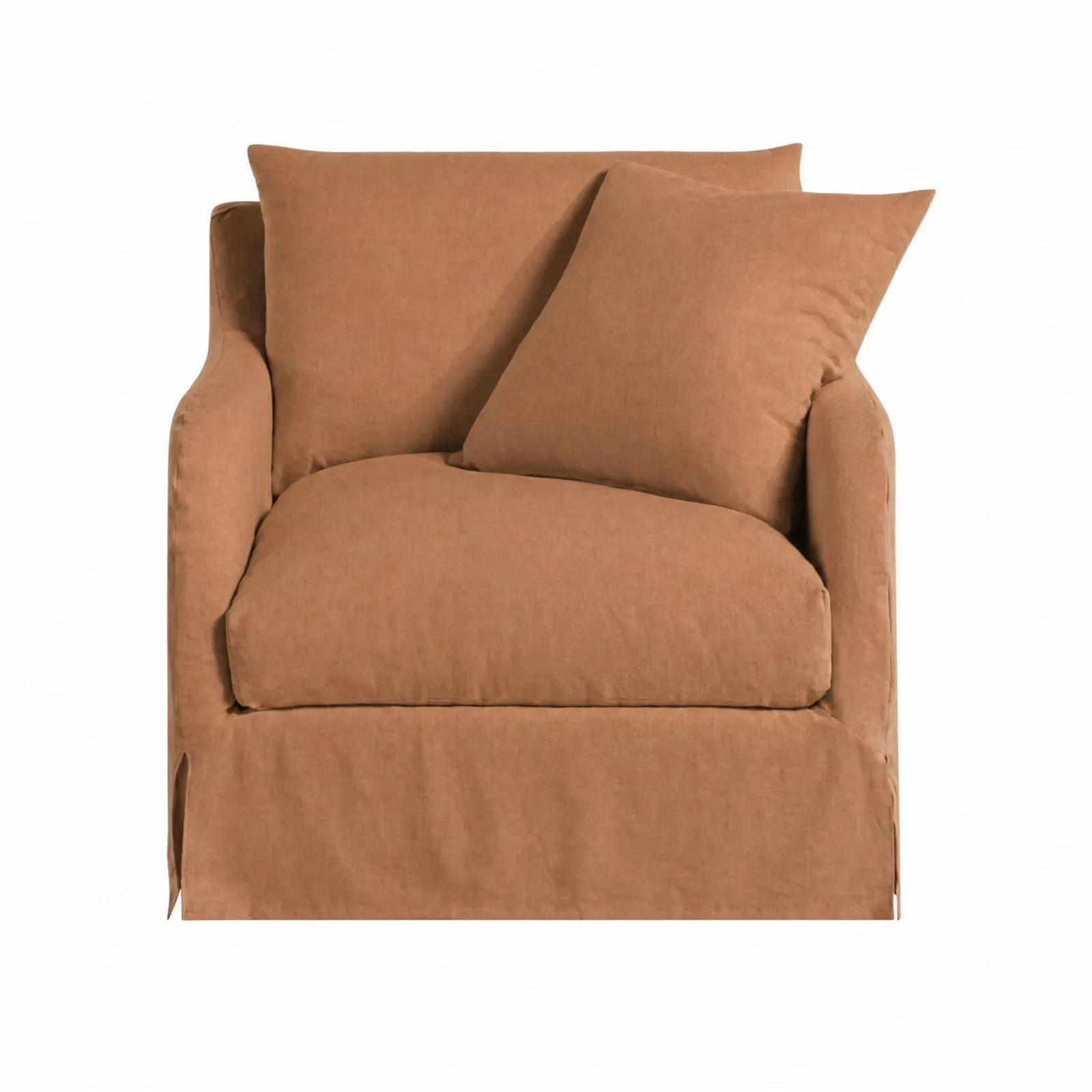 Charlbury 1 Seater Armchair, Brown Fabric | Barker & Stonehouse 2