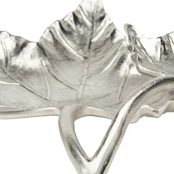 Metal Dual Oak Leaf Bowl 5