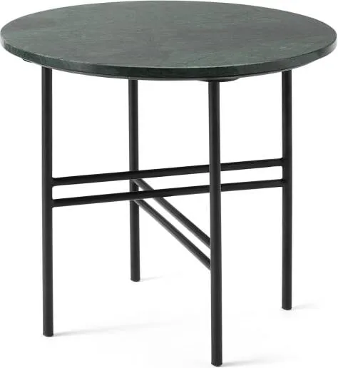 Ailish Large Round Side Table, Green Marble