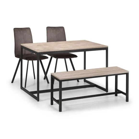 Tribeca 4 Seater Rectangular Dining Table, Black 6