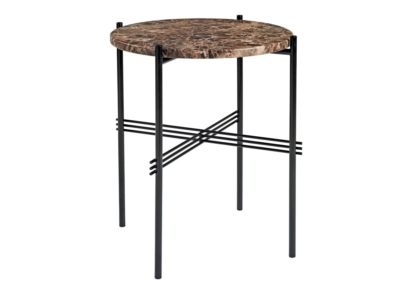 Gubi TS Side Table Brown Emperador Dia. 40cm