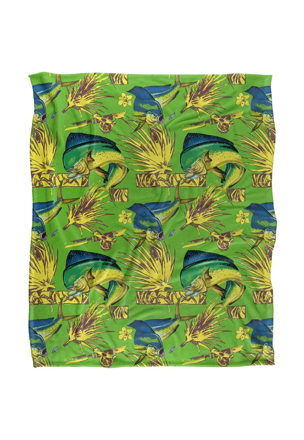 JQ Licensing Jl-Jp-Jq Dorado Fishing Tiki 2 Silky Touch Super Soft Throw Blanket 152 X 127 cm in White