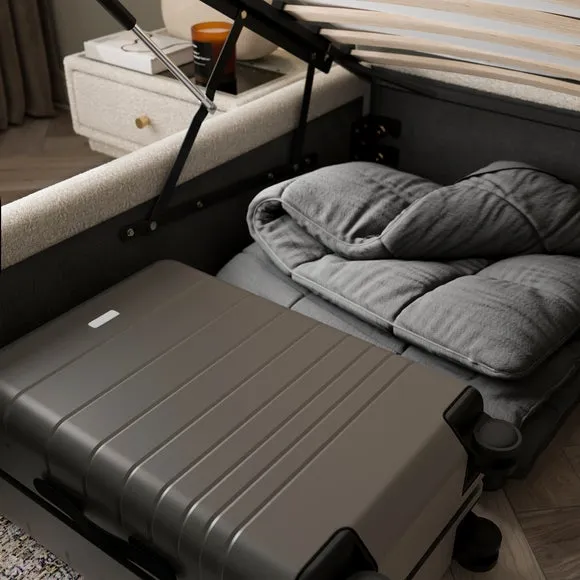 Oversized Ottoman Hotel Bed Frame, Boucle 4