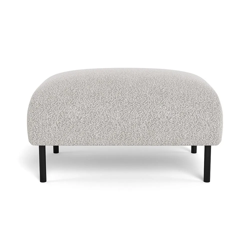 Heal's Alto Ottoman Chunky Boucle Ecru Black Feet 1