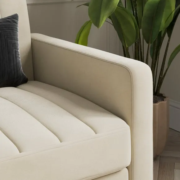 Kendall Quilted Velvet Clic Clac Storage Corner Sofa Bed 4