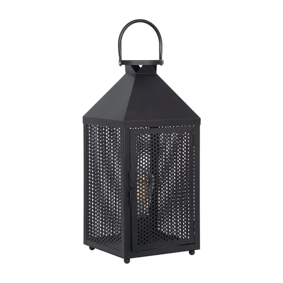 Folkstone Metal Punched Lantern Table Lamp 4