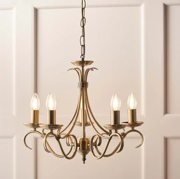 Return - Vogue Bernice Candelabra 5 Light Chandelier 4
